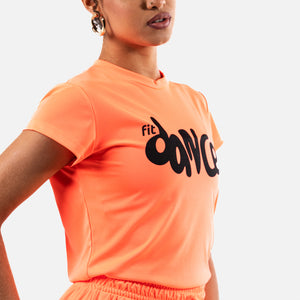 BABY LOOK FITDANCE BOLD LARANJA NEON