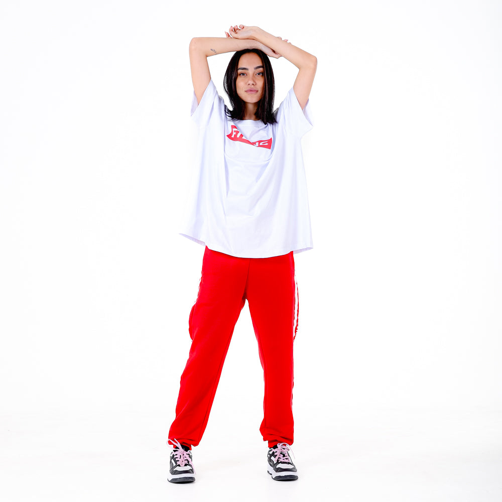 CALÇA MOLETOM LISTRA FTDNC VERMELHO