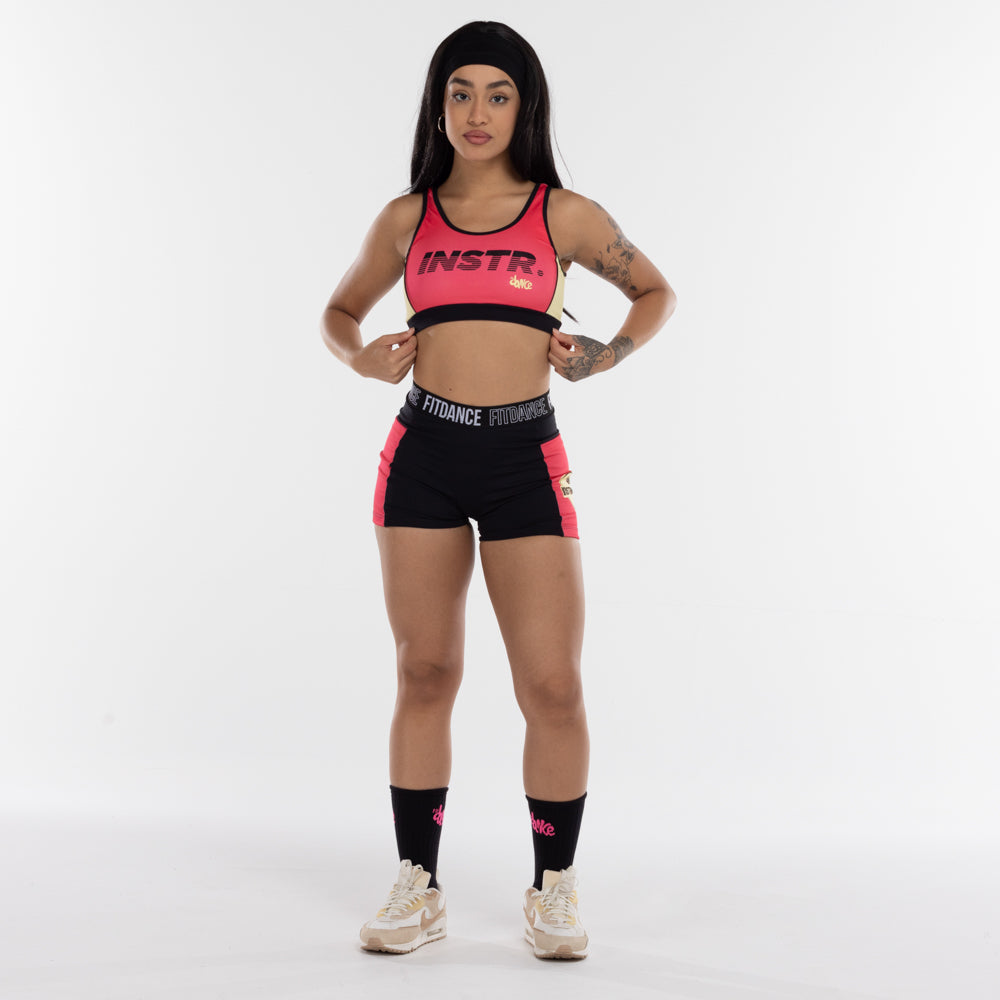 TOP REGATA TRICOLOR INSTRUCTOR FITDANCE ROSA